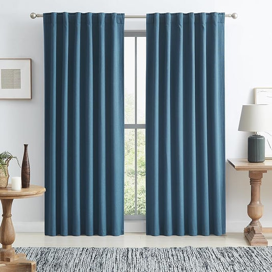 KEQIAOSUOCAI Full Shading Curtains 90 Inches Long 2 Panels Set, Completely by KEQIAOSUOCAI