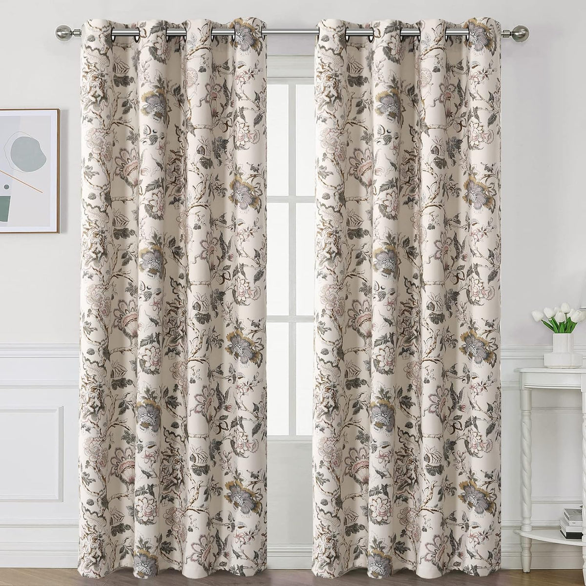 h.versailtex blackout curtains 84 inch length 2 panels shown in use