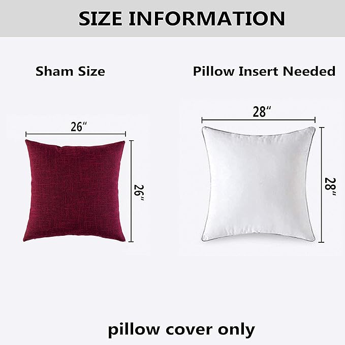 Kevin Textile Faux Linen Throw Cushion Covers Shams Textural Christmas - Image 6