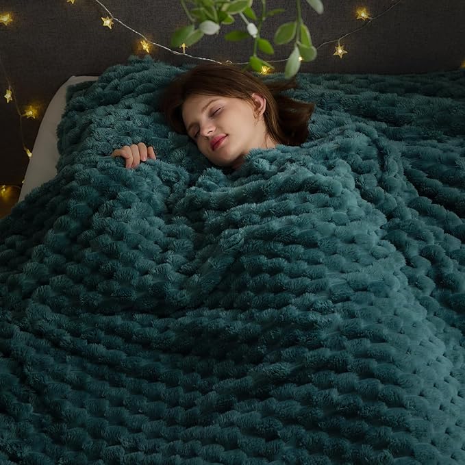 NEWCOSPLAY Super Soft King Blanket Light Teal Premium Silky Flannel Fleece 3D by NEWCOSPLAY