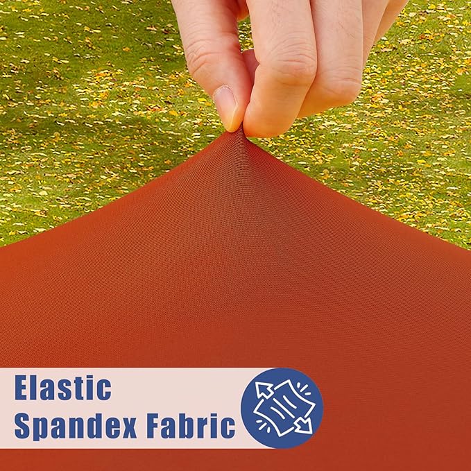 Round Spandex Thanksgiving Tablecloth, Elastic Fitted Waterproof Tablecloths - Image 2