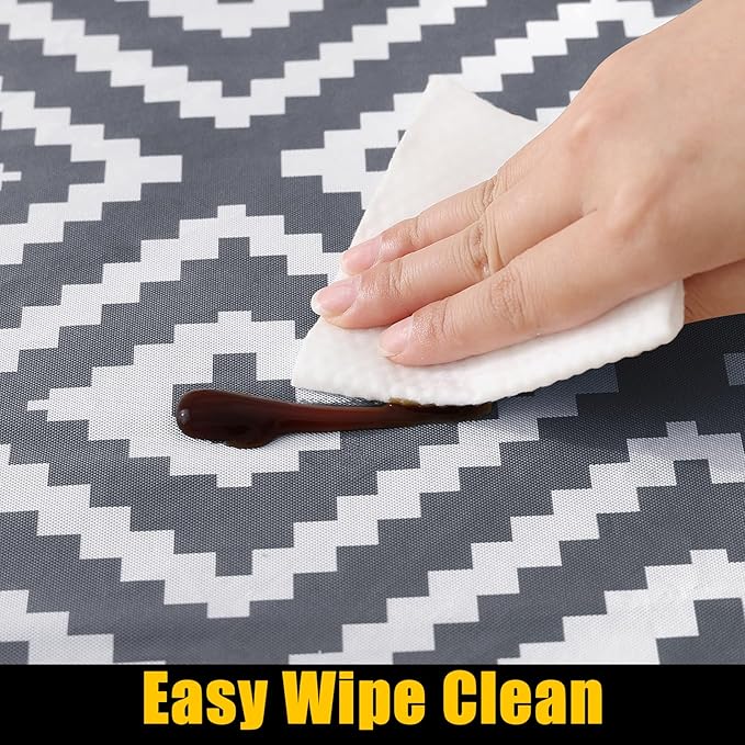 Smiry Rectangle Picnic Table Cloth, Waterproof Elastic Fitted Outdoor - Image 4