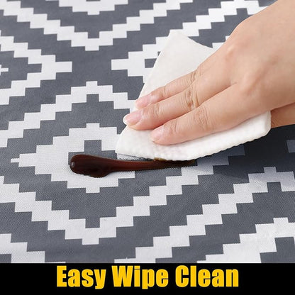 Smiry Rectangle Picnic Table Cloth, Waterproof Elastic Fitted Outdoor - Image 4