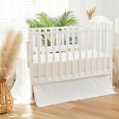 Brandream Boho Bohemian Girl Boy Baby Nursery Crib Bed Skirt Dust Ruffle - Image 5