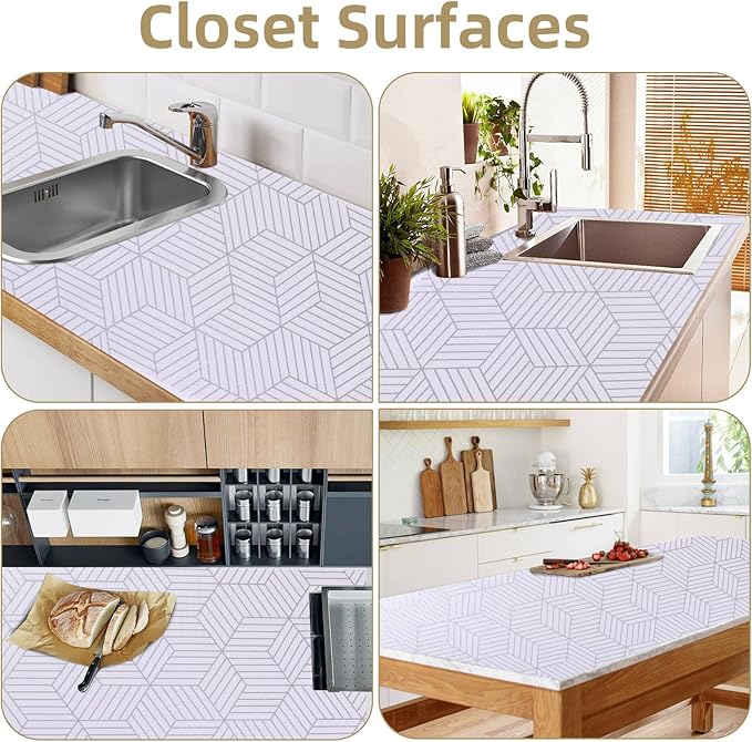 Shelf Liners for Kitchen Cabinets 12in x 20FT, Non Adhesive Cabinet Liner - Image 3