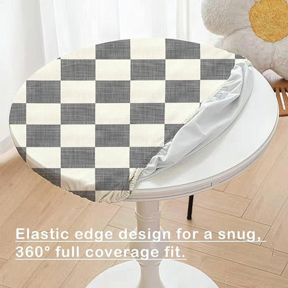 Buffalo Plaid Fitted Round Tablecloth - Image 2