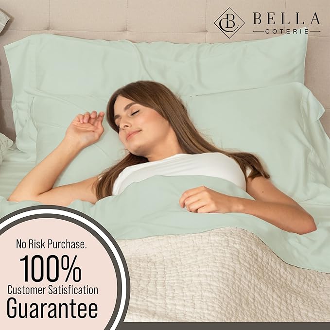 Bella Coterie Luxury Bamboo Viscose 34” Split Top King Size Sheet Set | 1 - Image 6