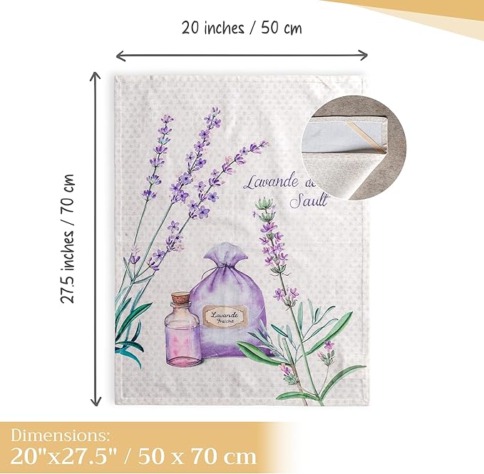 Maison d' Hermine Kitchen Towels Set of 3 100% Cotton 27.50" x 20" Reusable - Image 4