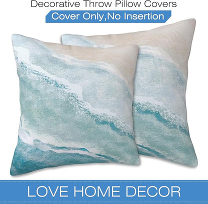 Throw Pillow Covers Vintage Flowers Pillow Covers 16x16 Inch Set of 2 Throw - Image 3