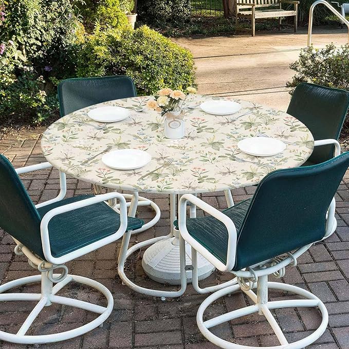 Floral Fitted Round Tablecloth - Image 9