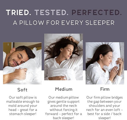 Lincove Signature 100% Natural Canadian White Down Luxury Sleeping Pillow - Image 4