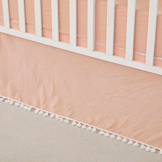 Brandream Boho Bohemian Girl Baby Nursery Crib Bed Skirt 100% Cotton Pleated by Brandream