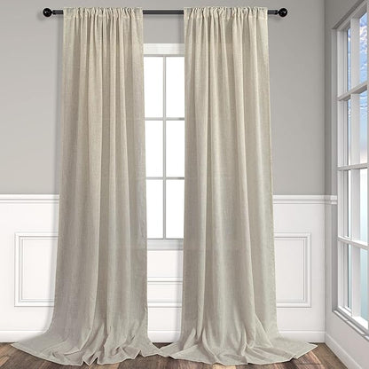 Flax Linen Curtains 96 Inches Long - Image 8