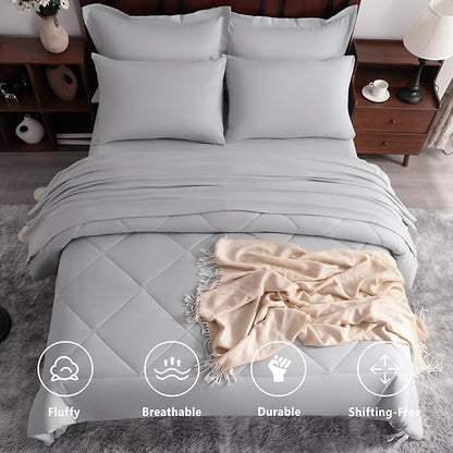 NTBAY King Comforter Set with Sheets, 7 Pieces Soft and Breathable King Bedding - Image 2