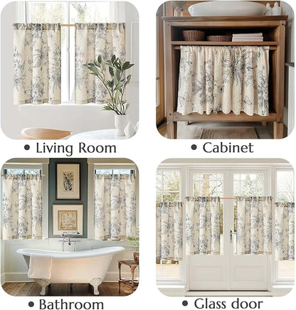 jinchan Half Window Curtains Small Drapes - Image 4