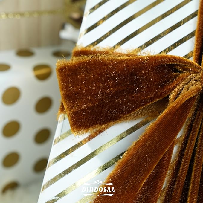 Brown Velvet Ribbon 1.5 inch Dark Brown Frayed Velvet Ribbon Brown Raw Edge - Image 9