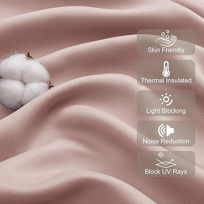 Gwine Blush Pink Blackout Curtains - Image 4