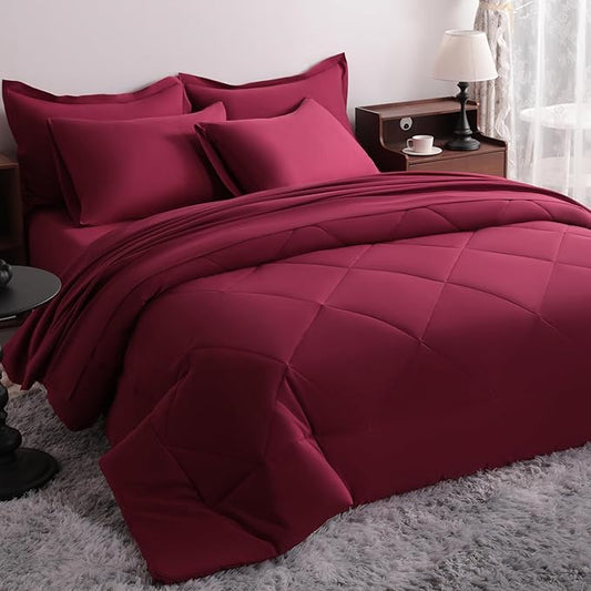 NTBAY Queen Comforter Set with Sheets, 7 Pieces Soft and Breathable Queen by NTBAY