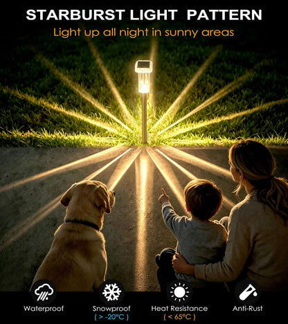 DenicMic Pathway Solar Lights Outdoor Waterproof 8 Pack Halloween Decor