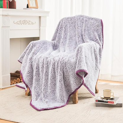 EMME Fleece Throw Blankets Soft Sherpa Plush Blankets - Image 4