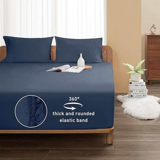 Sunflower Queen Fitted Sheet, 1-Piece Deep Pocket Fitted Bottom Sheet 16" - Image 2