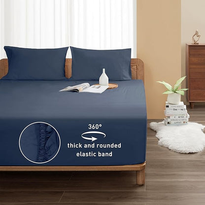 Sunflower Twin Fitted Sheet, 1-Piece Deep Pocket Fitted Bottom Sheet 15" - Image 2