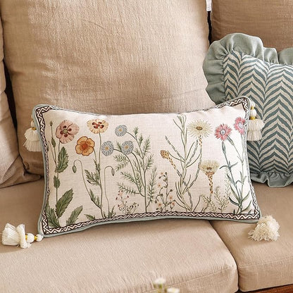 ISAENNE Design Linen Throw Pillow Covers 12"x20", Lumbar Farmhouse Cushion - Image 4