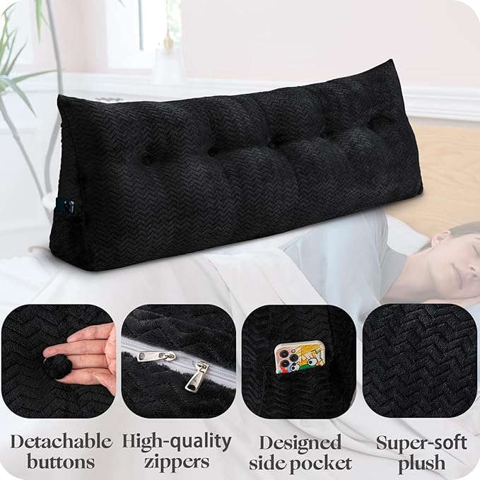 Large Bolster Triangular Headboard Wedge Backrest Positioning Support Bed Rest - Image 3