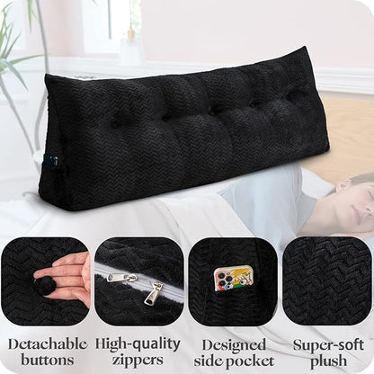 Large Bolster Triangular Headboard Wedge Backrest Positioning Support Bed Rest - Image 3