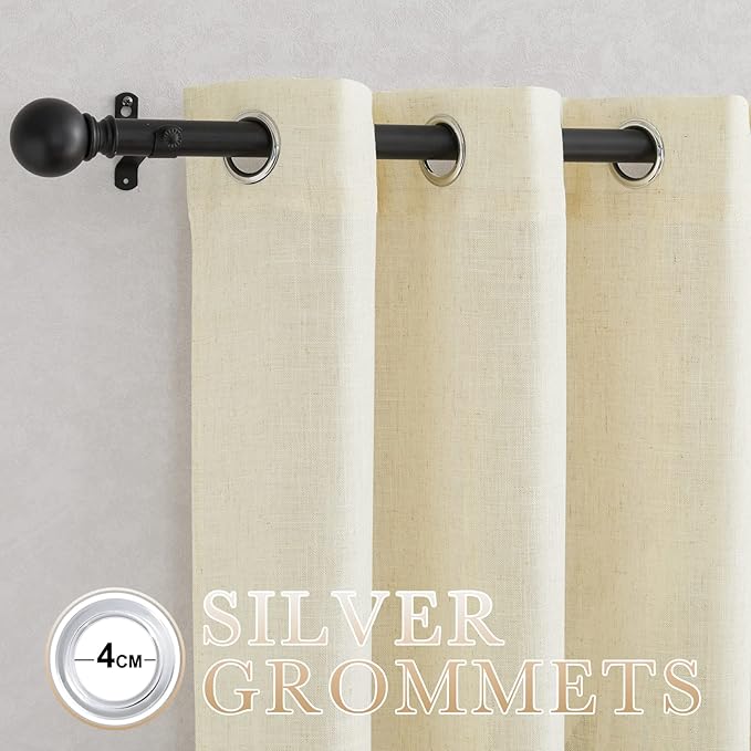 NICETOWN Linen Curtains 63 inch Long - Image 3