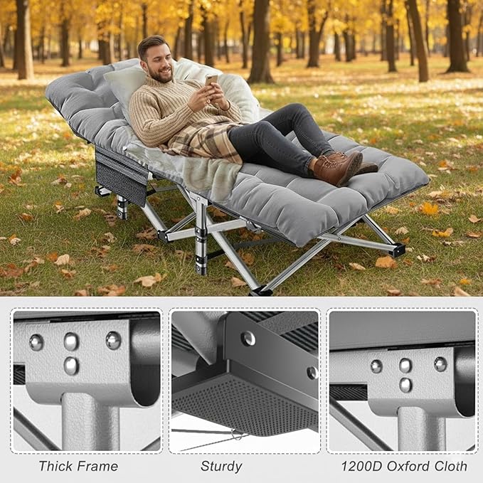 ABORON XXL Camping Cot for Adults 900LBS - Image 4
