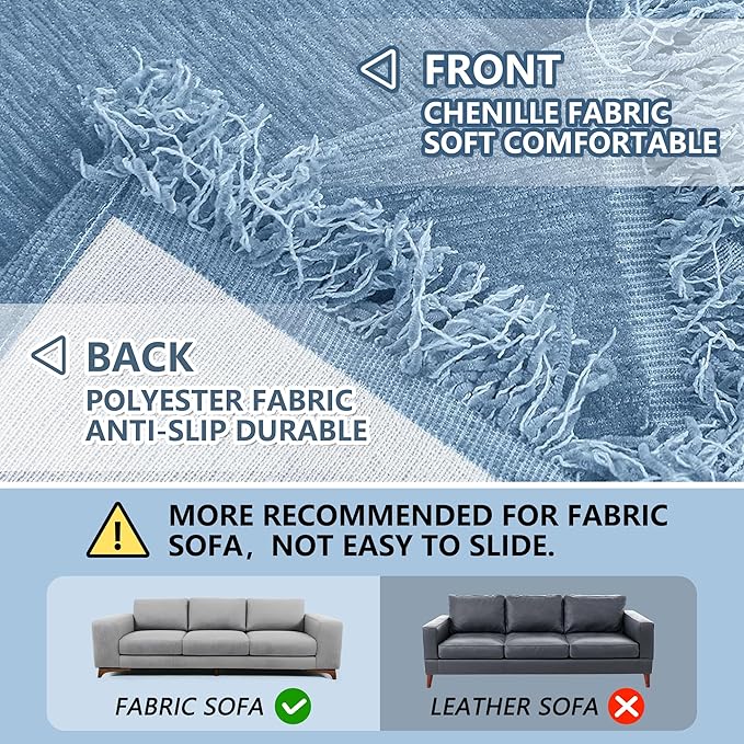 MEETSKY Washable Chenille Sofa Cover Couch Cover - Image 4