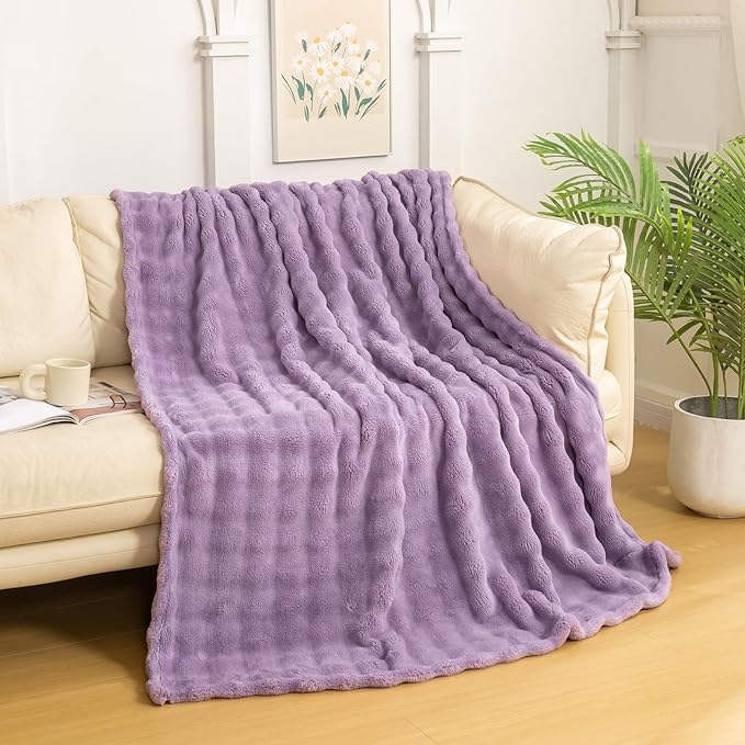 YUSOKI Luxury 3D Bubble Throw Blanket 2lb, All Ages, Home Decoration by YUSOKI