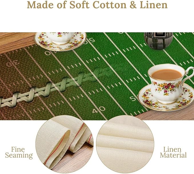 Football Table Runner Green Touchdown Sport Game Days Seasonal Dinner Runner - Image 5