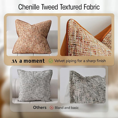 a moment Fall Rust Orange Reversible Pillow Covers 2 Pack - Image 3