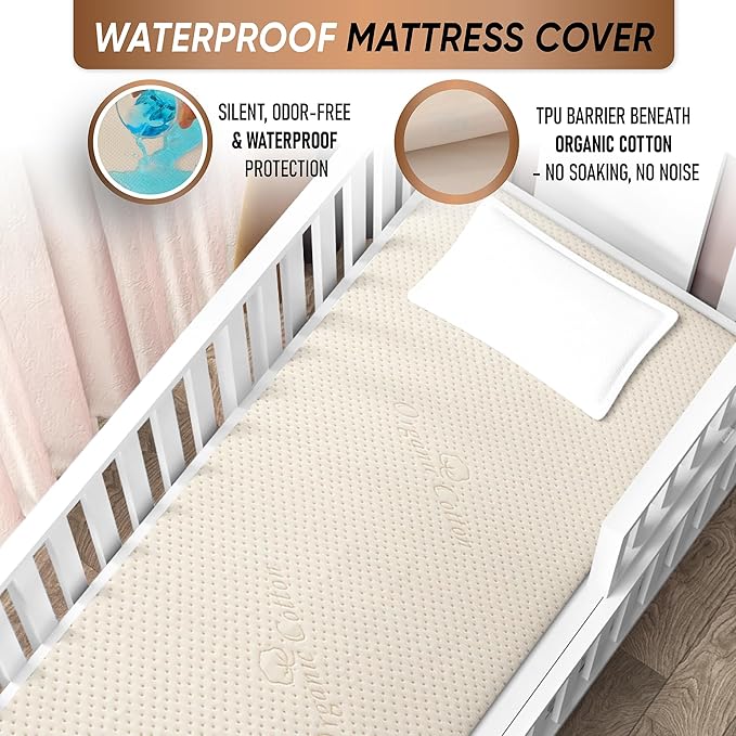 Crib Luxury Organic Cotton Mattress Protector - Image 4