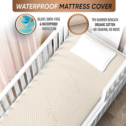 Crib Luxury Organic Cotton Mattress Protector - Image 4