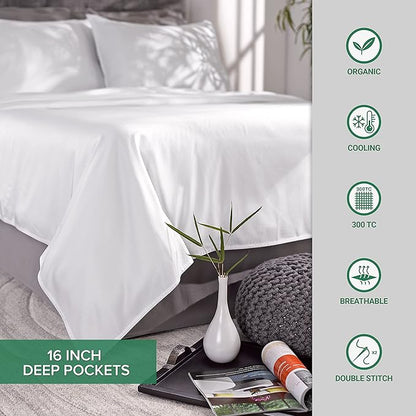 Pure Bamboo California King Sheets, Genuine 100% Organic Viscose Derived from - Image 9