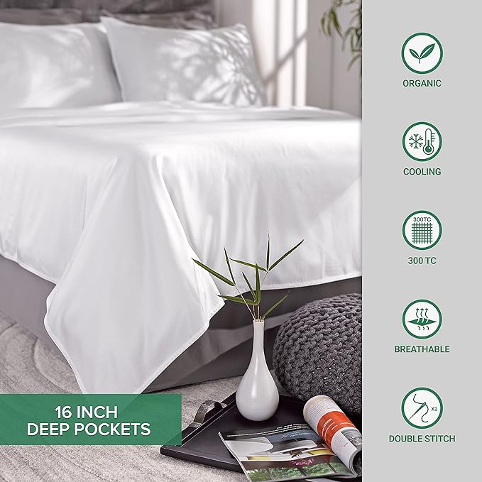 Pure Bamboo Split King Sheets, Genuine 100% Organic Viscose Derived from Bamboo - Image 4