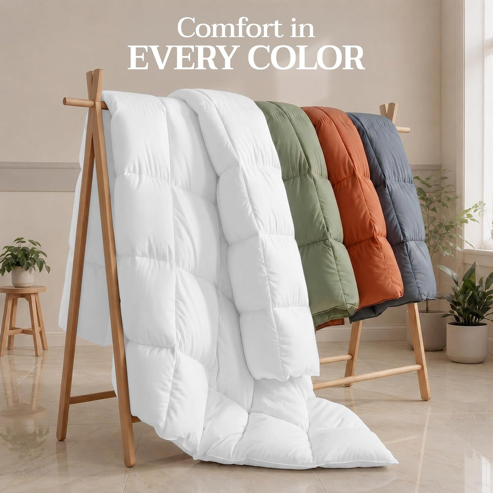 Utopia Bedding Twin Comforter, Duvet Insert, White, 64 x 88 Inches