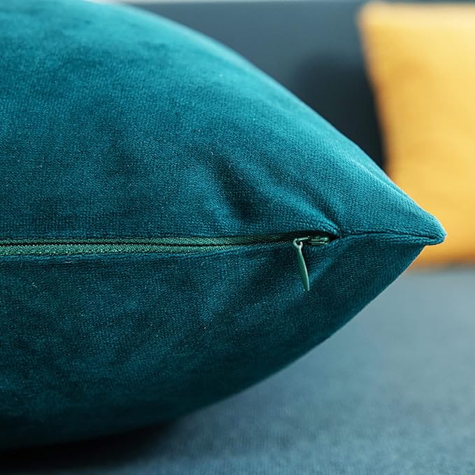 26x26 Euro Pillow Covers : 2 Pack Cozy Soft Velvet Oversized Couch Pillow Shams - Image 2