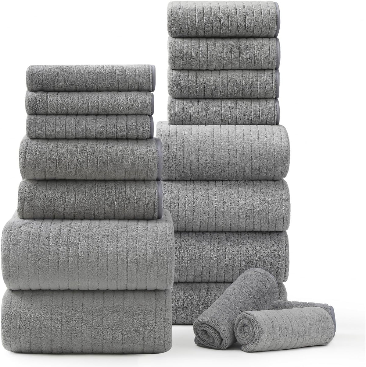 18 piece bath towels set,ultra soft family bathroom, main product view