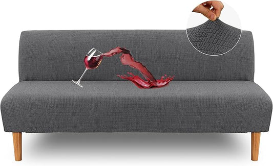 H.VERSAILTEX 100% Waterproof Armless Futon Cover, Armless Sofa Cover Stretch by HVERSAILTEX