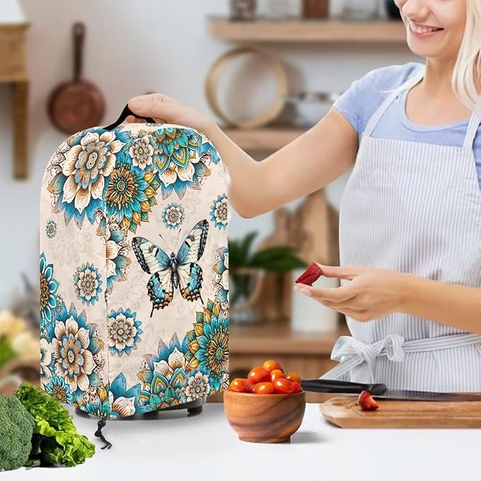 Floral Butterfly Blender Cover Dust Cover Appliance Dust Cover - Image 3