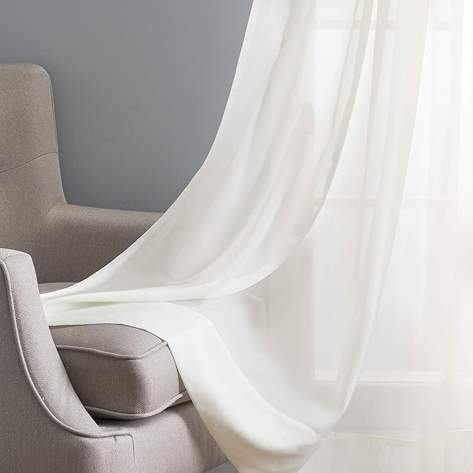 SmartSheer Solid Rod Pocket Window Sheer Panel - Image 3