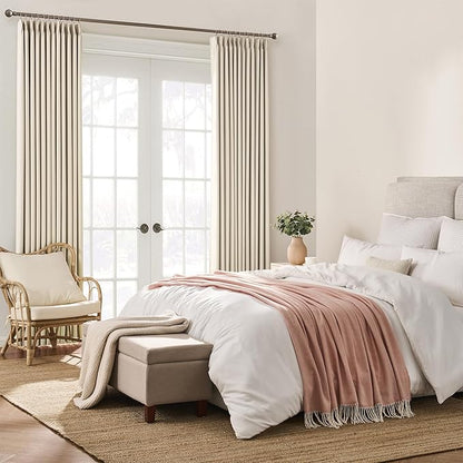 KEQIAOSUOCAI Large Pletaed Curtains 126 Inches Long, Extra Length Burg - Image 4