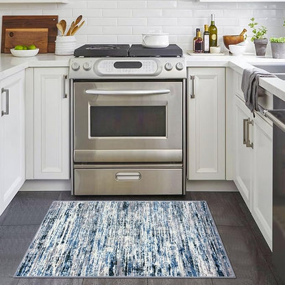 Modern Abstract Entryway Rug Indoor 2x3 Washable Rug Non-Slip Soft Small Area - Image 2