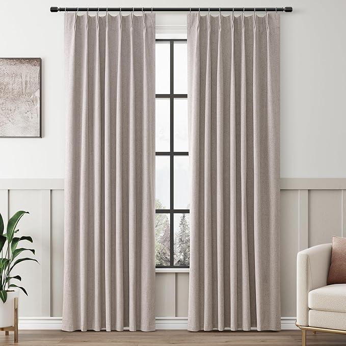 Brownish Grey Blackout Curtains 84 Inch Long by Aersas