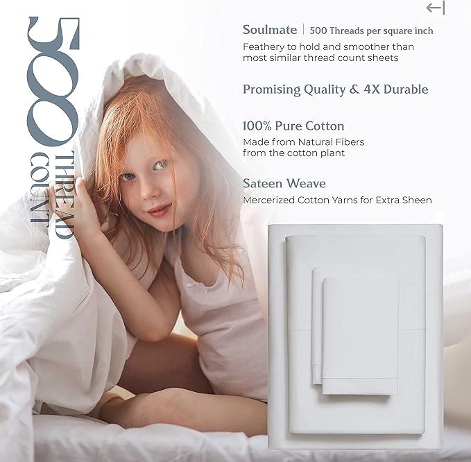 Mayfair Linen 100% Egyptian Cotton Split King Sheets Sets - Image 6