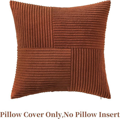 Rust Throw Pillow Covers 26x26 inch, Farmhouse Fall Home Decor, Boho Decorative - Image 3